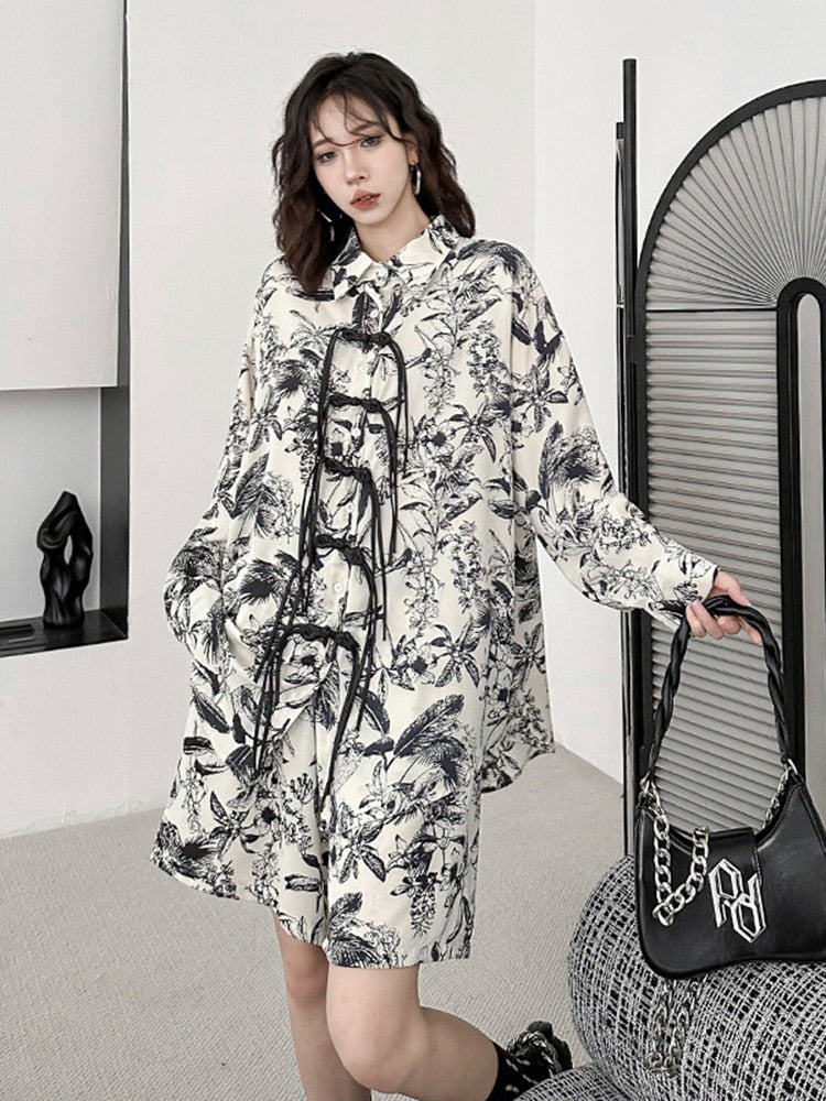 Elle Oversized Floral Top & Shorts 2-Piece Set